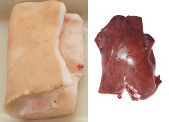 Pork Fat, Heart, Liver, or Kidneys