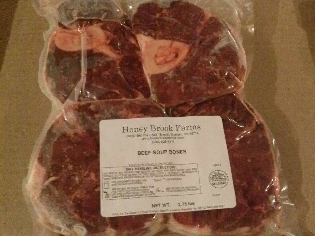 Bones & Meaty Beef Soup Bones Honey Brook Farms Culpeper, VA